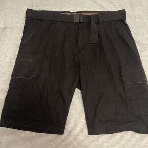 Wear First Cargo Shorts Black Men’s Size 40 Belted 8-Pocket Outdoor Utility